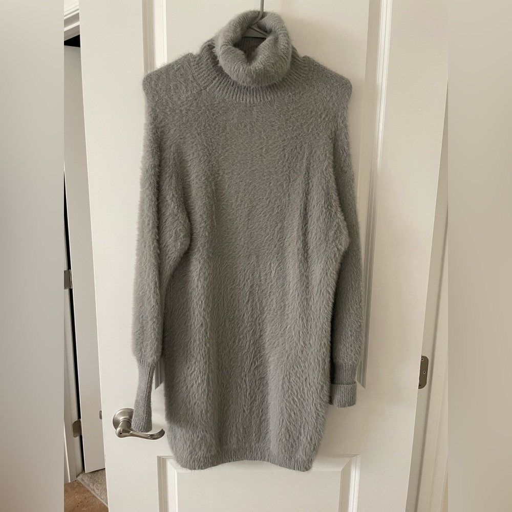 Grey sweater dress